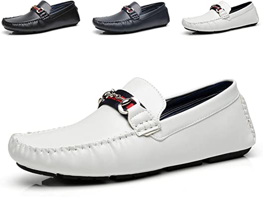 Faranzi Mens Penny Loafers Driving Moccasins Slip on Loafers Lightweight Comfortable Casual Driving Shoes Boat Shoes for Men