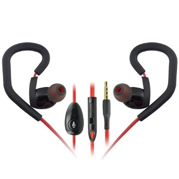 Darkiron K6 2015 New Sport Noise Isolating In-ear Headphones with Microphone Earphones Volume Control Study Cable Compatible with PC Smart Phone iPhone6 Ipad Samsung Psp Ipod HTC Blackberry Android Red