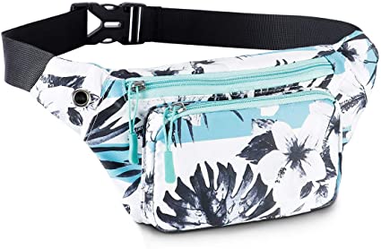 Kamo Fanny Pack, Waist Bag Sling Backpack Water Resistant Durable Polyester Small Outdoor Lightweight Crossbody Daypack for Women Men Lady Girl Teens