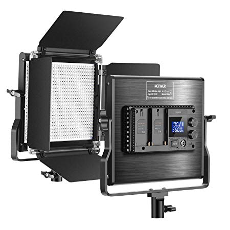 Neewer Upgraded 660 LED Video Light Dimmable Bi-Color LED Panel with LCD Screen for Studio, YouTube Video Shooting Product Photography, 660 Beads CRI 96 , Durable Metal with U Bracket and Barndoor