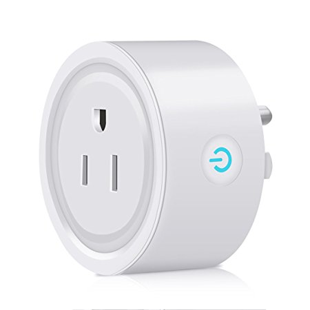 Smart WiFi Plug caloics Mini WiFi Outlet Works with Alexa Remote Voice Control Intelligent Wireless Socket with Timing Function Home Smart Switch Plug from Anywhere Anytime