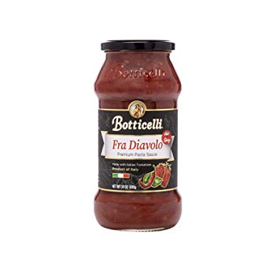 Botticelli Fra Diavolo Premium Pasta Sauce. Spicy Homemade Style Red Sauce Made in Italy, with Natural Ingredients in Small Batches (24oz/680g)