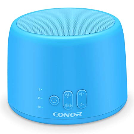 Conor White Noise Machine, Sleep Sound Machine - 24 High Fidelity Soothing Fan & White Noise Sounds, Timer & Memory Feature, Portable Office Privacy or Travel Sleep Therapy for Baby, Kids, Adults