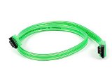 Monoprice 108789 18-Inch SATA 6Gbps Cable with Locking Latch UV Green
