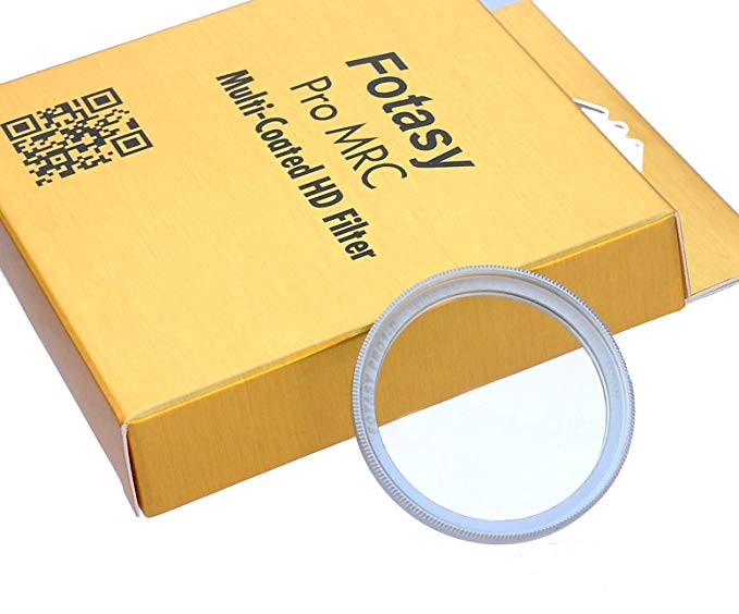 Fotasy 40.5mm Silver Ultra Slim UV Protection Lens Filter, Nano Coatings MRC Multi Resistant Coating Oil Water Scratch, 16 Layers Multicoated 40.5mm UV Filter