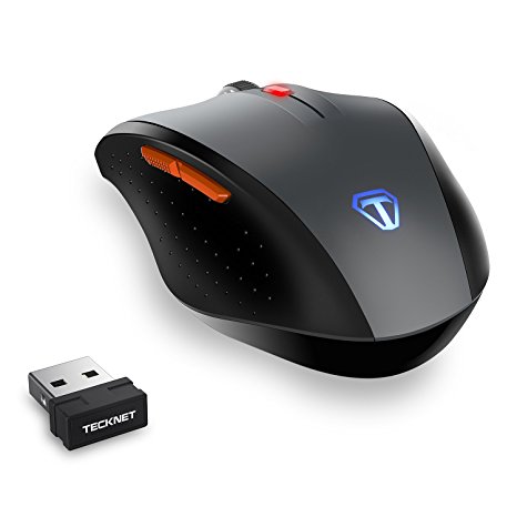 TeckNet Classic 2.4G Wireless Mouse,6 Buttons,24 Month Battery Life,4800 DPI 6 Adjustment Levels