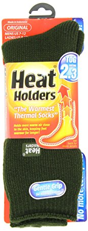 Heat Holders Thermal Socks, Men's Original, US Shoe Size 7-12, Forest Green