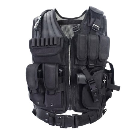Yakeda® Army Fans Tactical Vest Cs Swat Tactical Vest Army Fans Outdoor Vest Cs Game Vest,cs Field Vest Cosplay of Counter Strike Game--vt-1063(black)