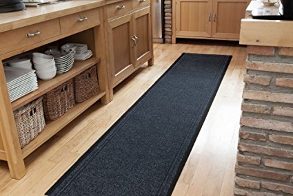 Navy Blue Dirt Catching Rubber Backed Floor Runner Rugs - Sold and Priced By The Foot - 2' 2" Wide