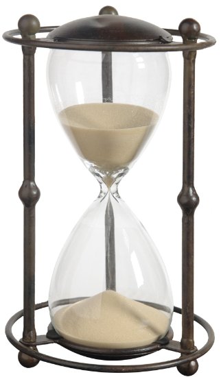 A&B Home Althea Hour Glass Stand, 6.2 X 12.5-Inch, Tan