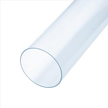 POWERTEC 70272V Clear PVC Pipe 4" x 36" Long, 1PK, Rigid Plastic Tubing for Dust Collection Hose & Fittings