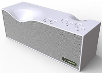 Soundance® Bluetooth Speakers With FM Radio, Built-in Mic, LED Display, Support 3.5mm Audio Line In, TF Card/Micro SD Card & USB Input, Model B1(White)
