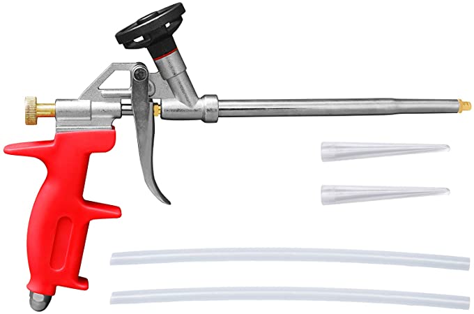 Top-well Polyurethane Foam Gun,Compatible with Caulking, Filling, Sealing and Needle Tips for Small Spaces.Pu Expanding Caulking Gun,Foam Spray Gun