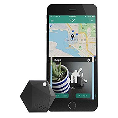 XY4  Key Finder - Bluetooth Item Finder, Phone Finder, Car Key Tracker Device - Key Locator Tags Find Lost Keys, Keychain, Smartphone, Wallet, Luggage - Don't Lose Your Stuff (Charcoal)