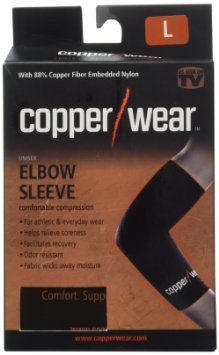 Copper Wear Compression Elbow Sleeve, Large