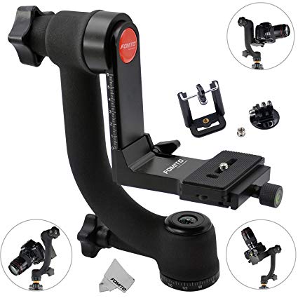 Fomito Panoramic Gimbal Clamp Tripod Ball Head ST-360 QR System with Arca-Swiss Standard Quick Release Plate for Tripod Camera DSL