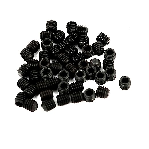 uxcell M3x3mm Metric Carbon Steel Hex Socket Set Flat Point Grub Screws Black for Towel Rack Door Knob 50pcs