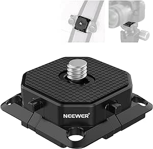 NEEWER Quick Release Plate 38mm Square Arca Type QR Camera Mount Plate Compatible with Peak Design Capture V3 Camera Clip, Tripod Head to Shoulder Strap Quick Switch with 4 Safety Pins, QRP-4