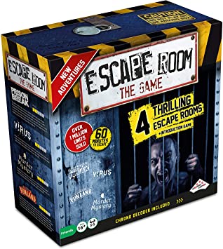 Escape Room The Game, Version 2 - with 4 Thrilling Escape Rooms | Solve The Mystery Board Game for Adults and Teens