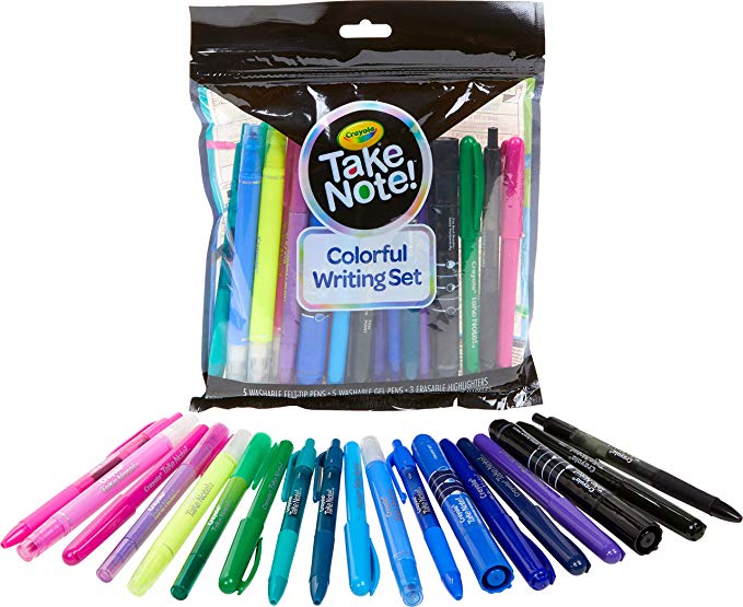 Crayola Take Note, Colorful Writing Set, Bullet Journal Supplies, Over 15Piece, Gift