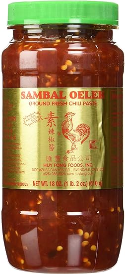 Huy Fong Foods Sambal Oelek Ground Fresh Chili Paste -- 18 oz