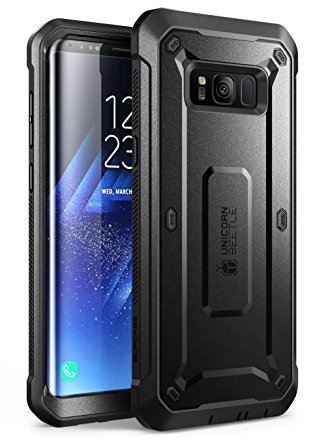 Galaxy S8  Plus Case, SUPCASE Full-body Rugged Holster Case with Built-in Screen Protector for Samsung Galaxy S8  Plus (2017 Release), Unicorn Beetle PRO Series - Retail Package (Black w/ScrProtect)