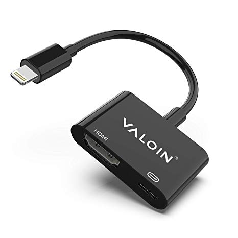 Valoin HDMI Adapter,1080P Digital AV Converter Compatible with iPhone iPad iPod to HDTV Projector