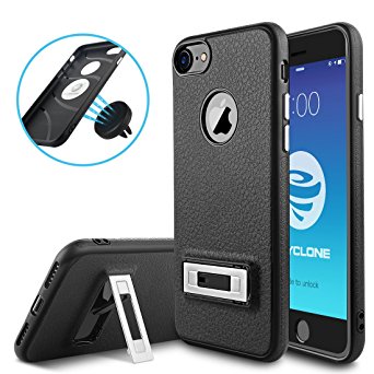 OCYCLONE iPhone 7 Kick-stand Case, [Bulit-in Magnetic Metal Plate][Foldable][Synthetic Leather]Shockproof Slim Fit Protection for Apple iPhone 7 4.7 inch