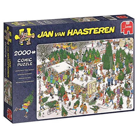 Jumbo Jan Van Haasteren Christmas Tree Market Jigsaw Puzzle (2000 Piece)
