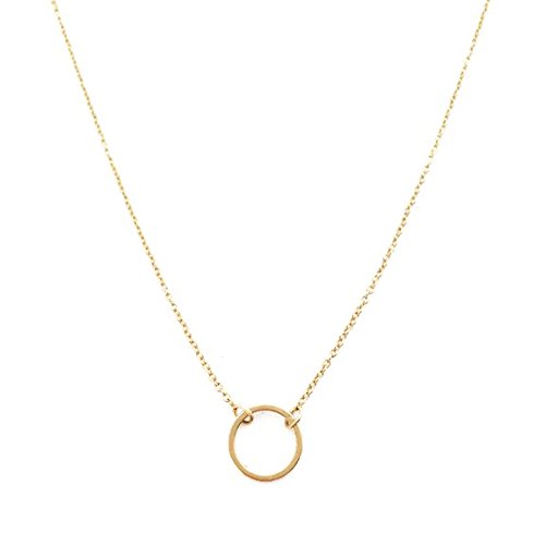 HONEYCAT Gold Mini Karma Open Circle Orbit Necklace | Madewell, Minimalist, Delicate Jewelry