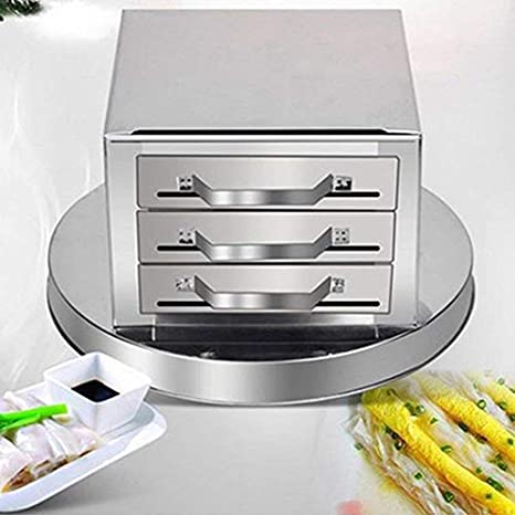 Steamers, 3 Layer Stainless Steel Steamer Drawer Steaming Machine Rice Noodle Rolls Machine Kitchen Food Spare Drawers Pull Rice Rolls Cooker Baking Container Cookware Set, USA STOCK