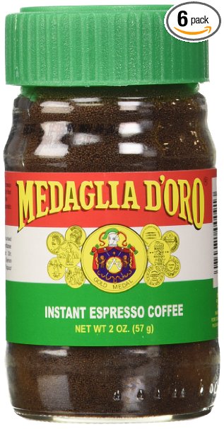 Medaglia D'Oro Instant Espresso Coffee, 2-Ounce Jars (Pack of 6)