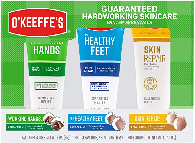 O'Keeffe's Winter Essentials Including Working Hands, Healthy Feet and Skin Repair, white