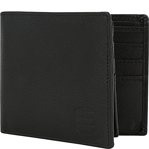 Suvelle Genuine Leather RFID Blocking Wallet, Slim Mens Bifold Travel Wallet, WR98