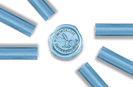Premium Glue Gun Sealing Wax - Blue Pearl - Pack of 6