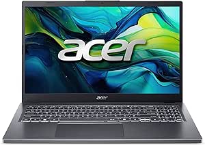 Acer Aspire 15 Laptop | 15.6" Full HD 1920 x 1080 IPS | Intel Core 5 processor 120U | Intel Graphics | 16GB LPDDR5 | 512GB Gen4 SSD | Wi-Fi 6E | AI PC | Copilot Key | Backlit Keyboard | A15-51M-59QV