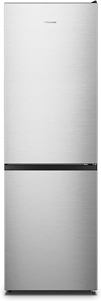 Hisense RB390N4AC20 Frigorifero Combinato a libera installazione,Total No frost con ventilazione multiflow, Inox Look, Altezza 185 cm, capacità netta 302 L