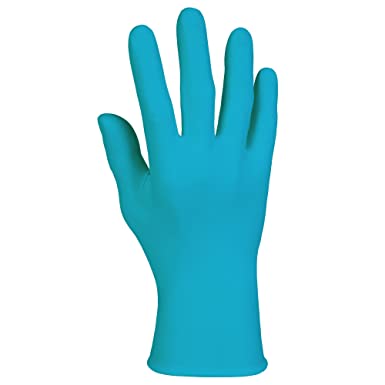 Kimberly Clark Textured Blue Nitrile Gloves (53103), 6 Mil, Ambidextrous, 9.5”, Large, 100 Gloves / Box