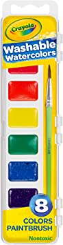 CRAYOLA 53-0525 Washable Watercolors, Paint Set For Kids, 8Count