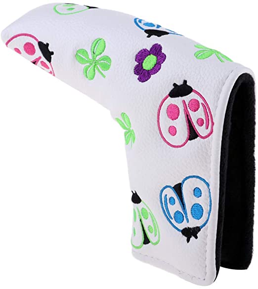 MAZEL Golf Putter Head Cover Embroidered Blade Headcover,Fit for Taylormade Titleist Scotty Cameron Callaway Ping