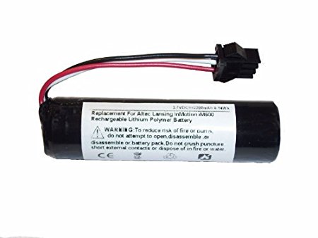Replacement NTA2455, MCR18650 Battery for Altec Lansing inMotion iM600, Classic iMT620 & Max iMT702 Portable Speaker Systems for iPod & iPhone