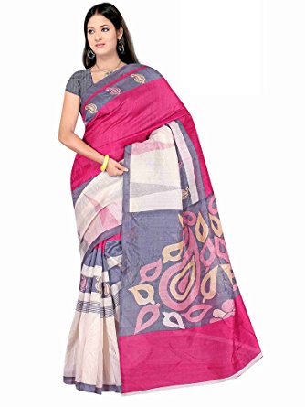 Winza Womens's Cotton Saree with blouse