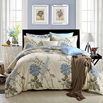GOOFUN-D1Q 3pcs Duvet Cover Set(1 Duvet Cover   2 Pillow Shams) Lightweight Polyester microfiber Well Designed Print Pattern - Comfortable, Breathable, Soft & Extremely Durable, Full Queen Size