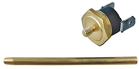 American Volt Electric Fan Push-in Radiator Fin Brass Probe Thermostat Temperature Switch Sensor Kit (1-Pack, 180'F On - 165'F Off)