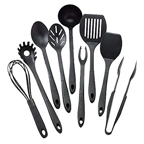 Calphalon 9 Piece Kitchen Utensils Set, Black