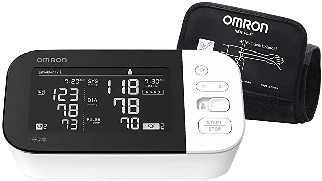 Omron BP7455CAN Blood Pressure Monitor with Bluetooth & Upper Arm Easy-Wrap Comfit Cuff