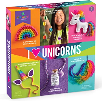 Craft-tastic – I Love Unicorns Kit – Craft Kit Includes 6 Unicorn-Themed Projects (Bilingual Version)