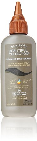 Clairol Beautiful Collection Advanced Gray Solution Hair Color, 3 fl oz -Rich Dark Brown