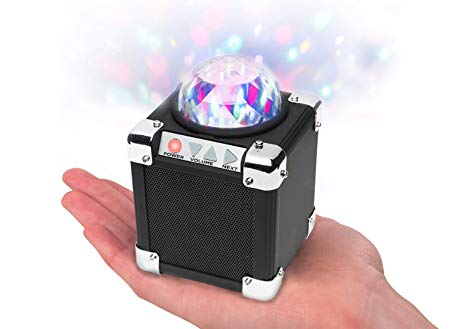 ION Audio Party On (ISP43) | Palm-Sized Bluetooth Speaker with Built-in Rechargeable Battery and Party Light Display (15W)