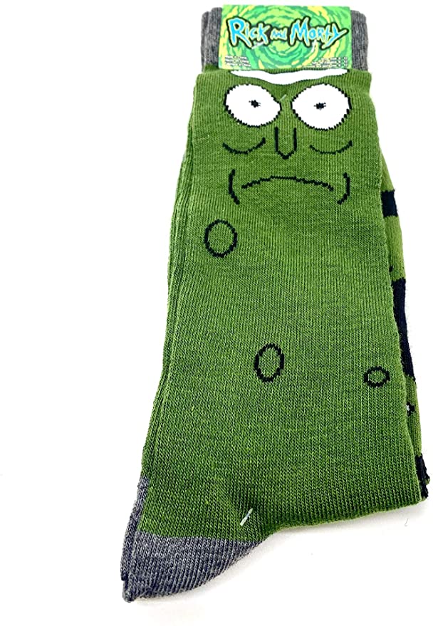 Rick and Morty Pickle Rick Men's 2 Pack Crew Socks